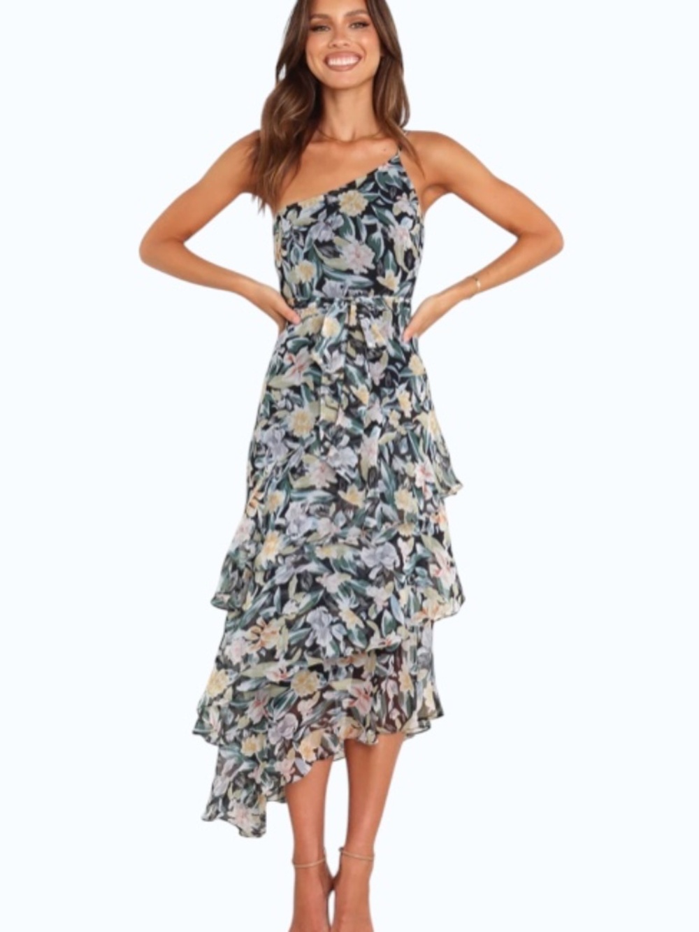 NWT Petal & Pup Amren One Shoulder Floral Dress Size 12